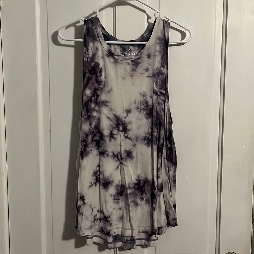 Tie Dye American Eagle Tank Top